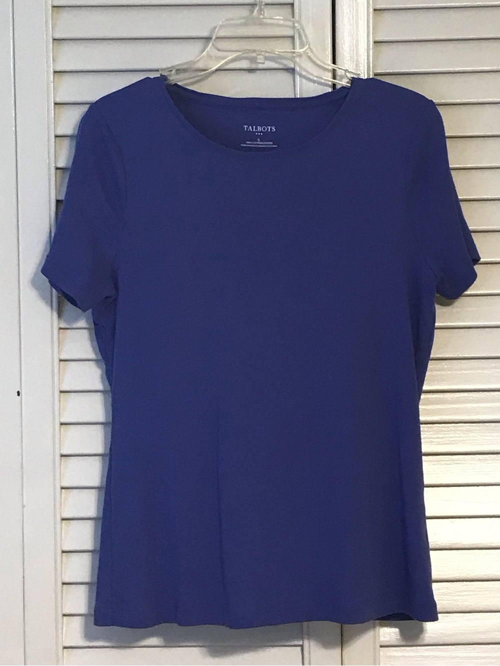 Talbots Cobalt Short Sleeve Crew Neck Tee